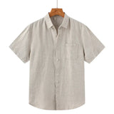 Camisa de Linho Manga Curta Masculina