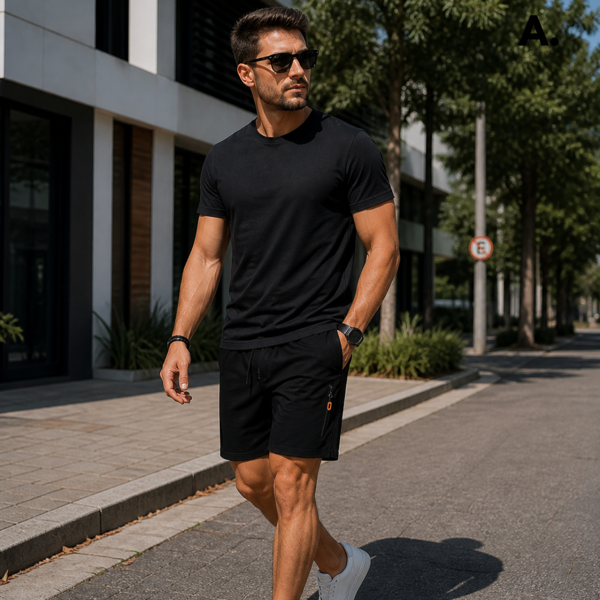 [Pague 2 Leve 4] Bermudas Dry Fit Premium Secagem rápida, Bolso com Zíper e Ajuste Anatômico + FRETE GRÁTIS