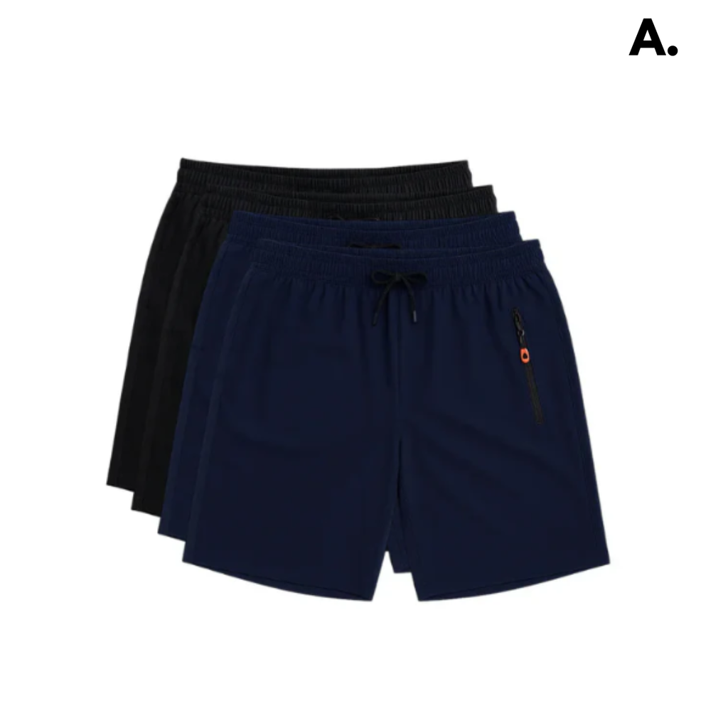 [Pague 2 Leve 4] Bermudas Dry Fit Premium Secagem rápida, Bolso com Zíper e Ajuste Anatômico + FRETE GRÁTIS