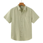 Camisa de Linho Manga Curta Masculina