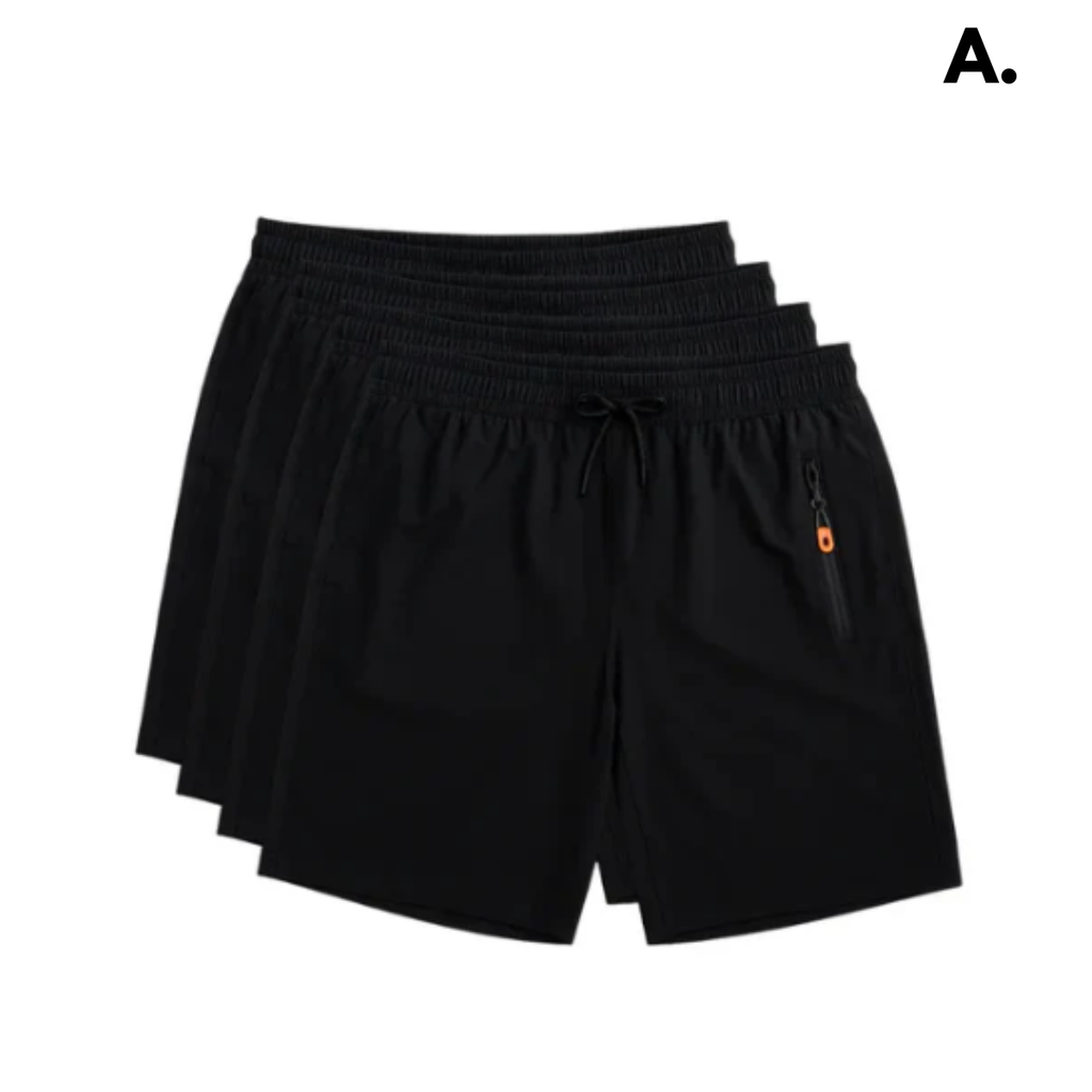 [Pague 2 Leve 4] Bermudas Dry Fit Premium Secagem rápida, Bolso com Zíper e Ajuste Anatômico + FRETE GRÁTIS