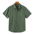 Camisa de Linho Manga Curta Masculina