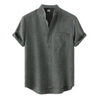 Camisa Masculina Lisa Casual Elegante – Conforto e Estilo