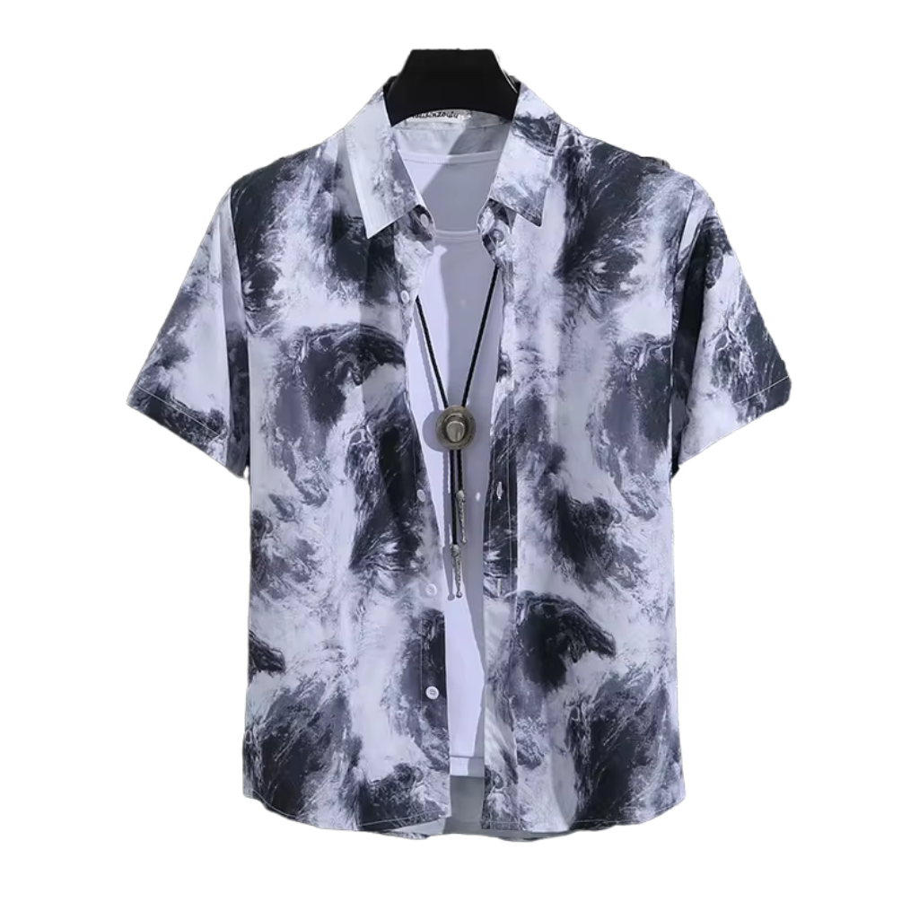 Camisa Manga Curta Marenzzo Marble