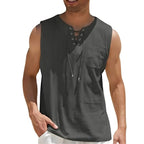 Camisa Regata Masculina de Linho Marenzzo