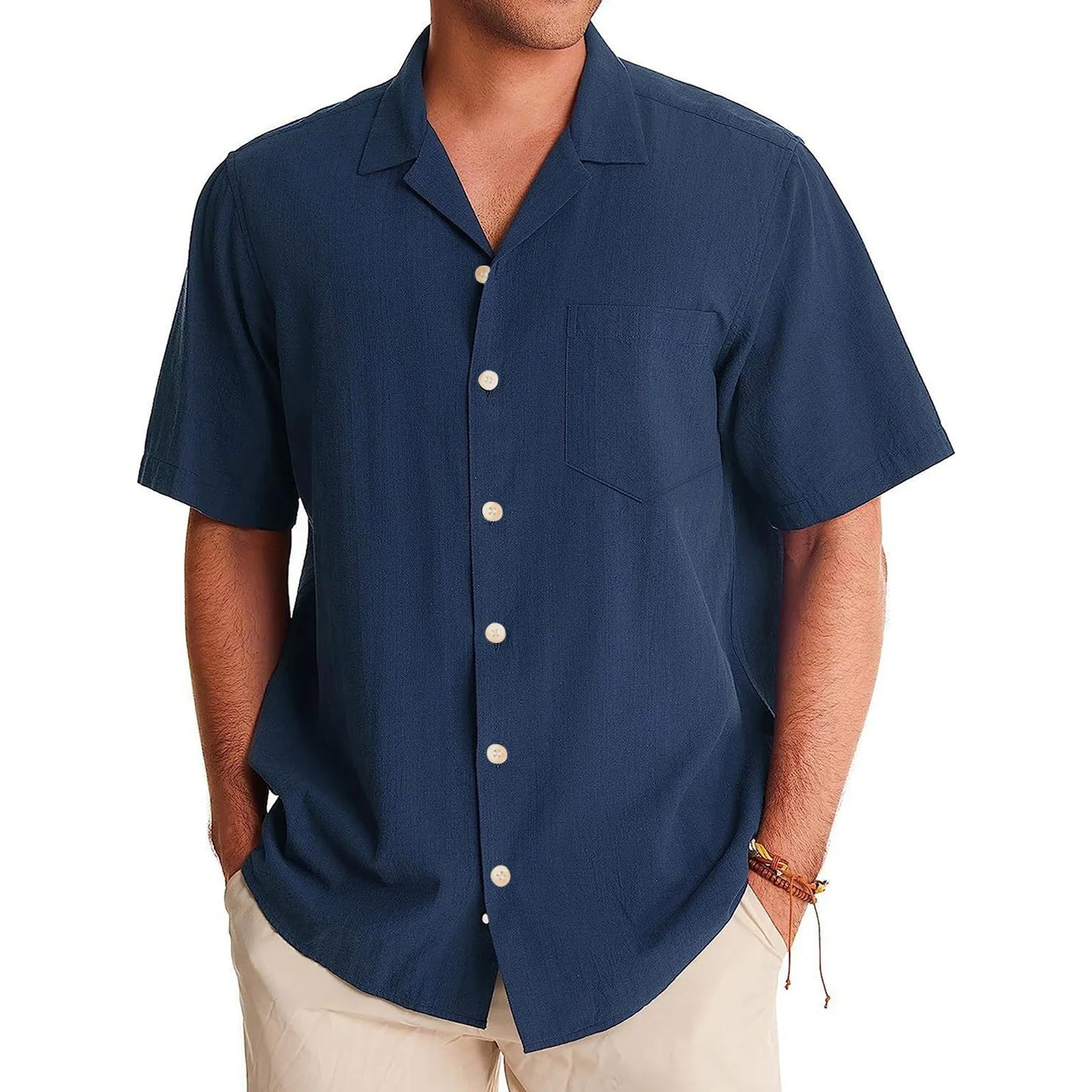 Camisa Masculina Marenzzo Casual Manga Curta