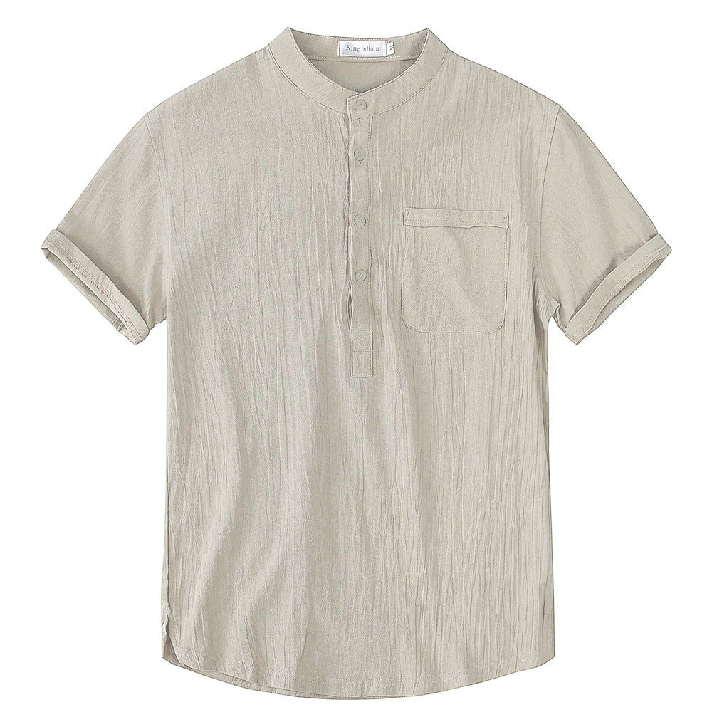 Camisa Masculina De Linho Confort Marenzzo