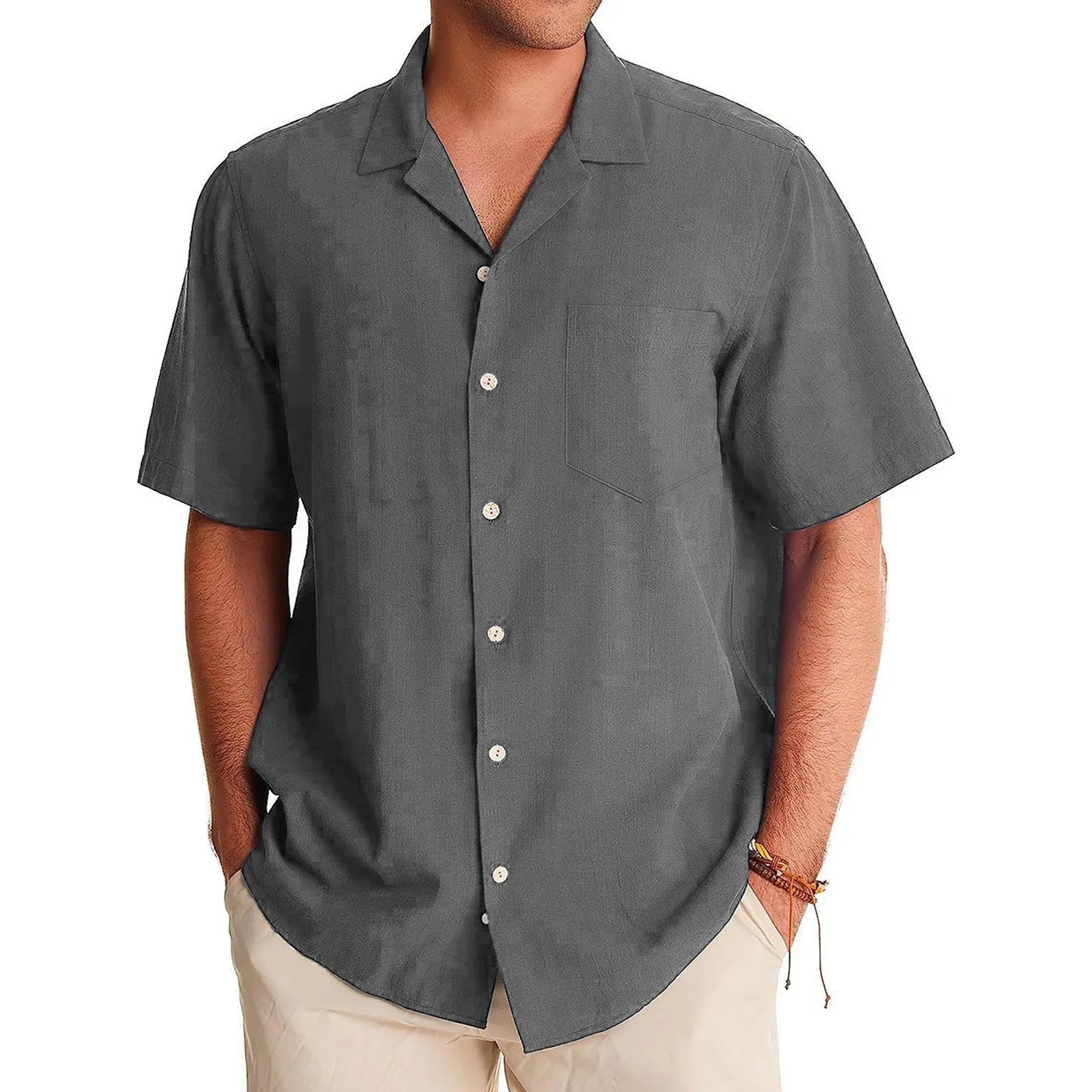 Camisa Masculina Marenzzo Casual Manga Curta